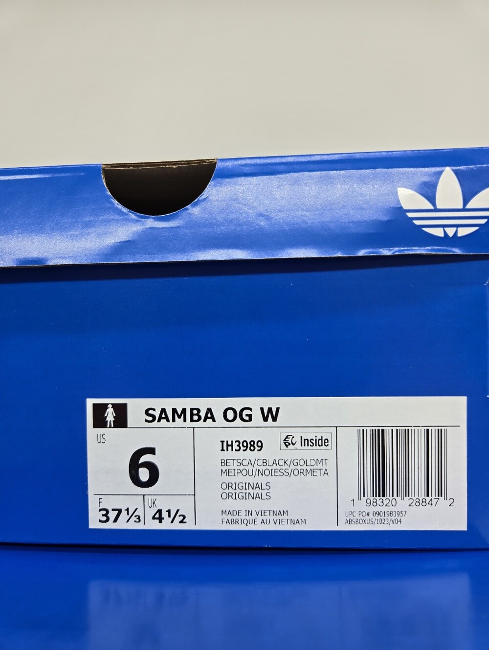 adidas Women's Samba OG IH3989 Better Scarlet Black Patent Shoes Size 6 - Picture 8 of 8